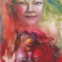 Huile sur toile, 30x60 cm, 230 euros Reversible