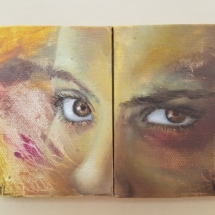 huile sur toile, 2x 10X7cm, 70 euros Vraiment