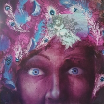 Collage et huile sur toile 20x20cm, 90 euros AhBon