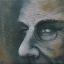 huile sur toile, 11x11cm, 50 euros AieConfiance