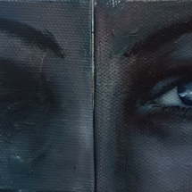 huile sur toile, 2x 7X7cm, 70 euros Chiche