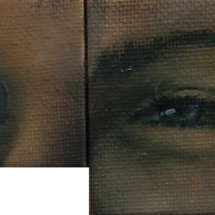 huile sur toile, 4x4 et 5x5cm, 40 euros HiHi