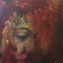 huile sur toile 20x20cm, 80 euros Preoccupee