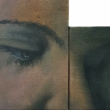 huile sur toile, 9x9 et 7x7cm, 60 euros Reflechissons