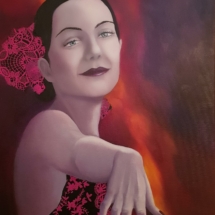 Collage et huile sur toile 40x60 cm, 350 euros OnDanse